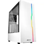Sharkoon RGB Slider Midi-Tower Datorchassi Vit