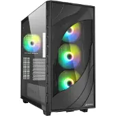 Sharkoon Rebel C80G RGB - Tower - ATX - genomskinlig sidopanel (härdat glas) - ingen strömförsörjning (ATX) - USB/ljud