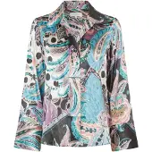 Dea Kudibal Blus 'Janet' ljusblå / grön / rosa / svart