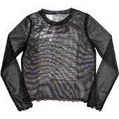 Ginza.se Joy Division: Ladies Crop Top/Unknown Pleasures (Black) (Mesh) (Medium)