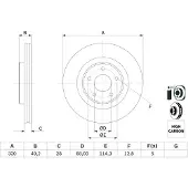 Bosch Bromsskiva 0 986 479 F33 fram, ventilerad, höggradigt förkolnad, 1 Stycke