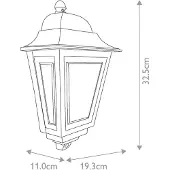 ELSTEAD Vägglampa utomhus Deco Lane, dimbar, Röd, Aluminium / grå / zink, Medelhavsinspirerad, Utomhusvägglampa