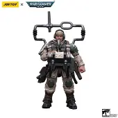 Joy toy Warhammer 40k Action Figur 1/18 Astra Militarum Cadian Command Squad Veteran med Master Vox 12 cm