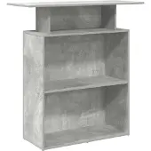 vidaXL Receptionsdisk betonggrå 100x40x104 cm konstruerat trä