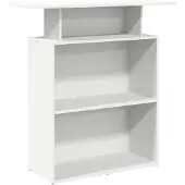 vidaXL Receptionsdisk vit 100x40x104 cm konstruerat trä