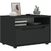 vidaXL TV-bänk VISNES svart 60x40x38 cm konstruerat trä