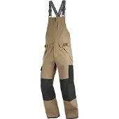 Salomon - Skidbyxor - Transfer Bib Pant M Shitake/Deep Black för Unisex - Storlek M - Beige
