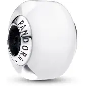 Pandora Moments White Mini Murano Glass Charm Sterling silver berlock 793118C00