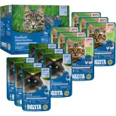 Bozita Steriliserade bitar i sås med kött - våtfoder för katter Multibox 12 x 85g