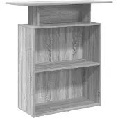 vidaXL Receptionsdisk grå sonoma 100x40x104 cm konstruerat trä