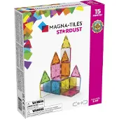 Magna-Tiles Magnetset - 15 Delar - Stardust Glitter &amp; speglar - - One Size - Magnetiska leksaker