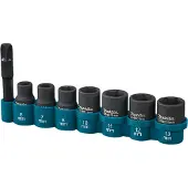 Makita - Impact socket and adapter set - 8 delar - längd: 23 mm