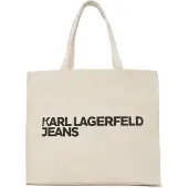 Karl Lagerfeld JEANS Shoppingväska beige / svart
