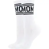 Ewers Sportsockor 'MOM' svart / vit