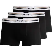 BOSS för män. 50492200 3-pack svarta Revive boxershorts (S), Hemkläder, Bomull, Viskos, Hållbar