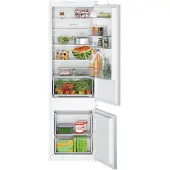 Bosch Serie | 2 KIV87NSE0 - Kylskåp/frys - bottenfrysskåp - inbyggd - fördjupning - bredd: 56 cm - djup: 55 cm - höjd: 177.5 cm - 270 liter - Klass E