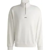 HUGO Sweatshirt 'Durty244' svart / vit