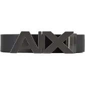 Armani Exchange för män. 951058CC50543120 Läderbälte svart, marinblå (38), Casual, Klassisk, Hud, Marino