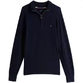 Tommy Hilfiger Pima Org Ctn Mock Halv Dragkedja Tröja