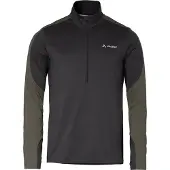 Vaude Men's Livigno Halfzip II, mellanlager, herr, svart/grön