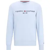 Tommy Hilfiger Sweatshirt 'Logo Embroidery Flex' marinblå / ljusblå / röd / vit