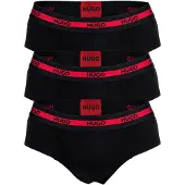 HUGO för män. 50492378 Pack 3 Svarta Triplet trosor (XL), Hemkläder, Bomull