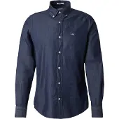 Gant Slim Indigo Bd Skjorta Med Långa ärmar
