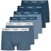 Snocks Boxershorts marinblå / ljusgrå / vit