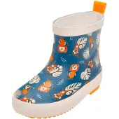 Playshoes Gummistövel brun / petrol / orange / vit