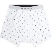 Scalpers Boxershorts 'Just Skull' svart / vit