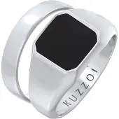 KUZZOI Ring svart / silver