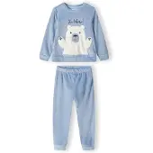 MINOTI Pyjamas ljusblå / vit