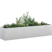 vidaXL Planteringskärl 200x40x40 cm galvaniserat stål