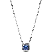 Pandora Timeless silver halo halsband blue 393560C01-45