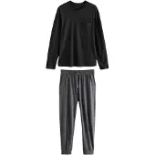 Next Pyjamas lång grå / svart