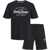 Jack & Jones Träningsoverall 'JJForest' svart / vit