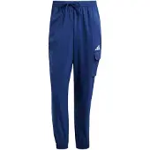 Adidas Sportbyxa 'Essentials' mörkblå / vit