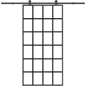 vidaXL Skjutdörr med beslagset 102x205 cm ESG glas och aluminium
