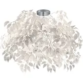 TRIO Leuchten Taklampa Leavy, dimbar, Vitt / opal, Vardagsrum / matsal, Syntetmaterial, Taklampa