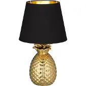 TRIO Leuchten Bordslampa Pineapple, Mässing / guld, Vardagsrum / matsal, Keramik, Modern, Bordslampa