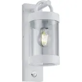 TRIO Lighting Utomhus vägglampa med rörelsesensor Sambesi, Vitt / opal, Aluminium / grå / zink, Modern
