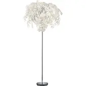 TRIO Leuchten Golvlampa Leavy, Förkromad / silver, Vardagsrum / matsal, Syntetmaterial, Golvlampa