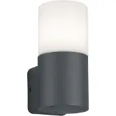 TRIO Lighting Vägglampa utomhus Hoosic, dimbar, Svart, Aluminium / grå / zink, Modern, Utomhusvägglampa