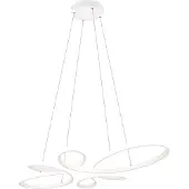 TRIO Lighting Pendellampa Fly, dimbar, Vitt / opal, Vardagsrum / matsal, Metall, Modern