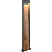 TRIO Lighting LED pollare SALMON, Ljust trä, Aluminium / grå / zink, Modern, LED-utomhuslampa