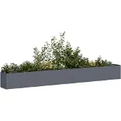 vidaXL Odlingslåda antracit 360x40x40 cm kallvalsat stål