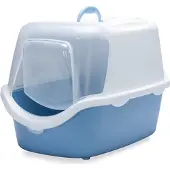 Stefanplast Cathy Easy Clean kattlåda 56x40x40 cm vit/blå 8003507997028