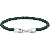 Thomas Sabo Rebel At Heart grönt läderarmband A2147-682-6-L19