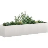 vidaXL Trädgårdskruka 200x40x40 cm rostfritt stål