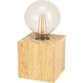 Eglo PRESTWICK 2 bordslampa E27 trä natur FSC